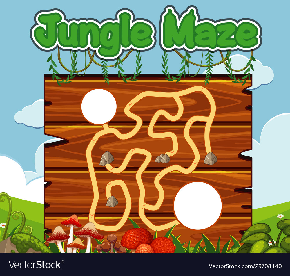 Game template with mushrooms and green grass