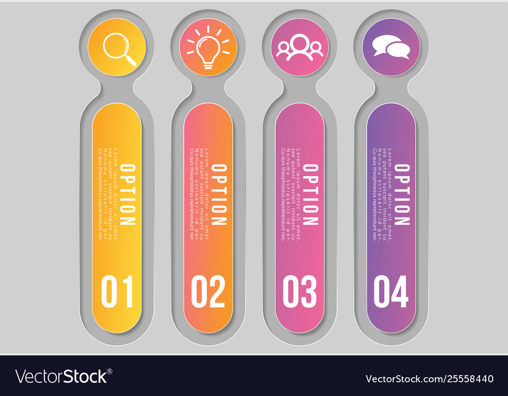 Infographic design template with options steps