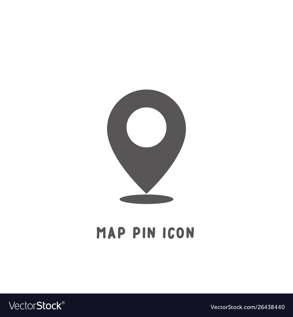 Map pin icon simple flat style