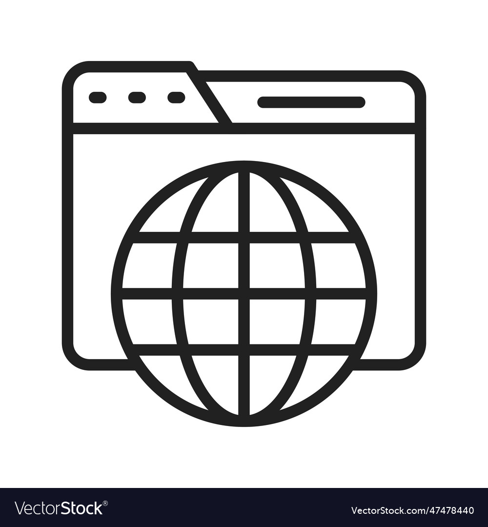 Online presence icon image Royalty Free Vector Image