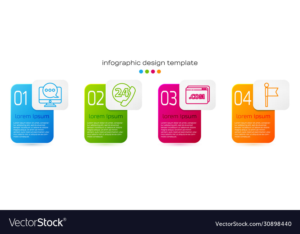 Set line chat messages notification on monitor vector image Set line chat messages notification on monitor