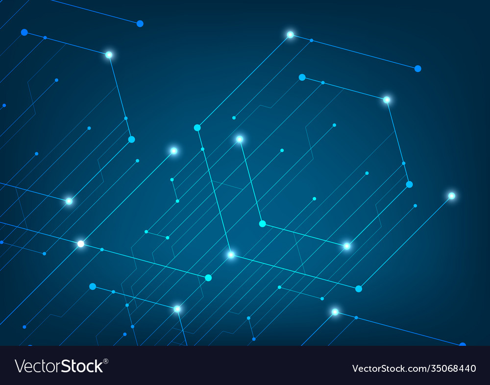 Technology lines and dots connect background Vector Image Technology lines and dots connect background
