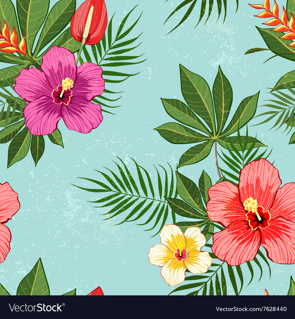 Tropical Hibiscus Pattern