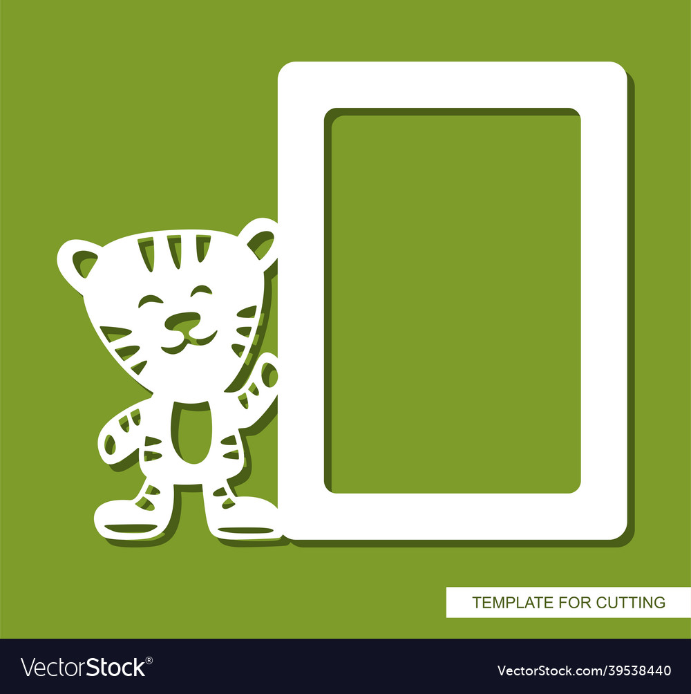 Vertical photo frame for children Royalty Free Vector Image