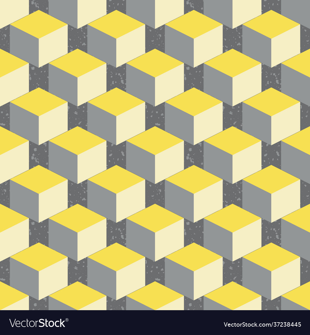 3d isometric cube seamless pattern Vector Image 3d isometric cube seamless pattern