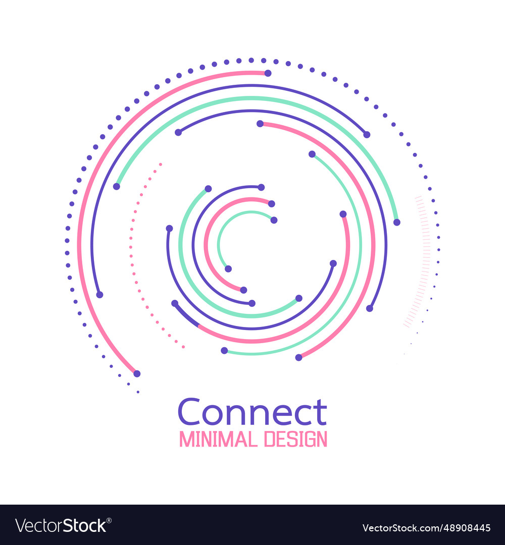 Abstract network connection icon logo design Vector Image