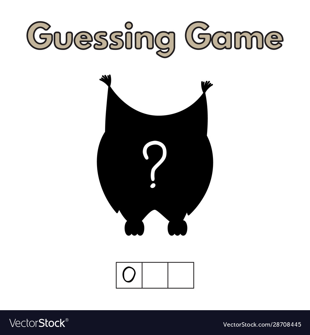 Cartoon owl guessing game Royalty Free Vector Image Cartoon owl guessing game Royalty Free Vector Image