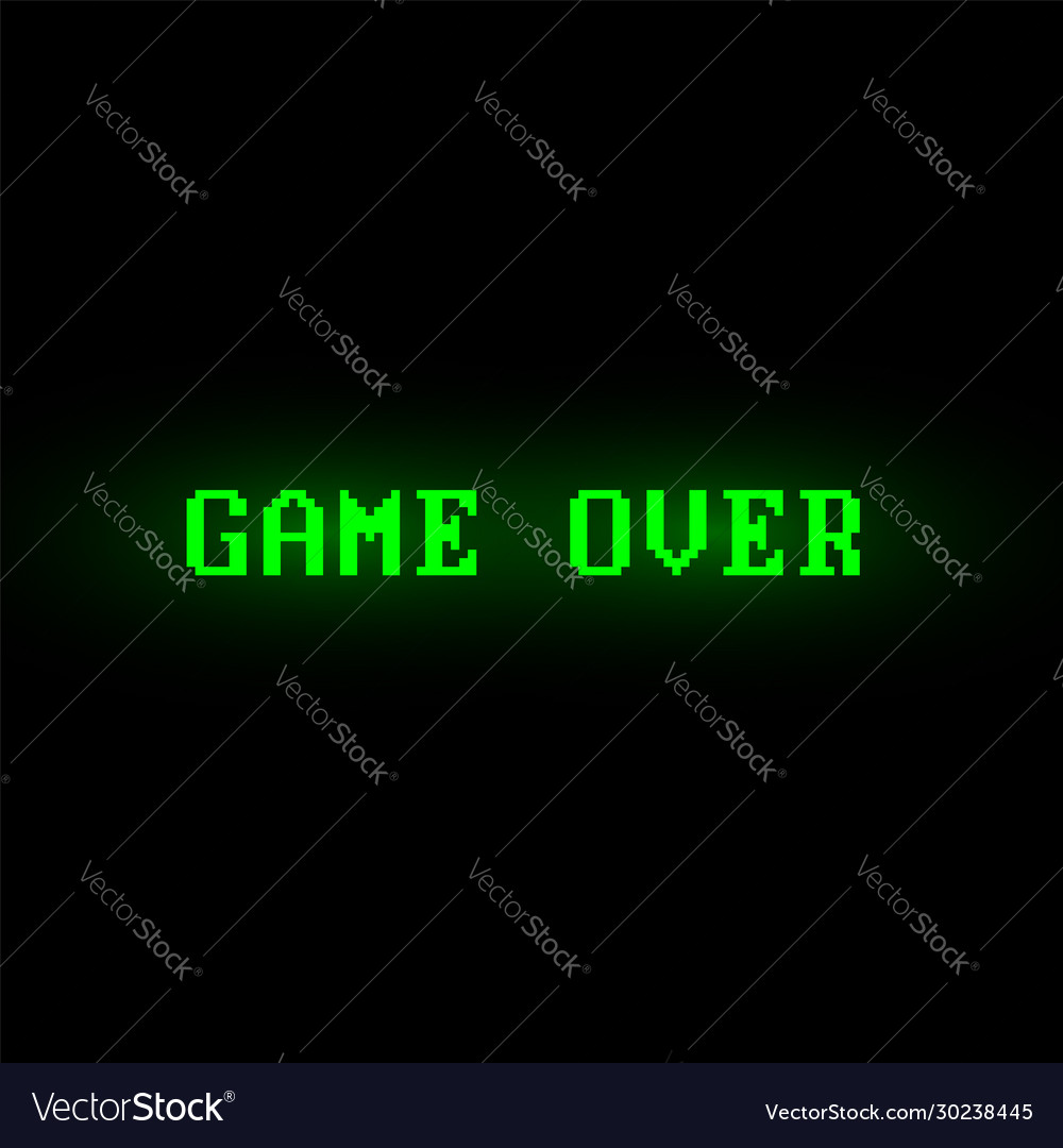 Classic 8-bit Game Over Screen