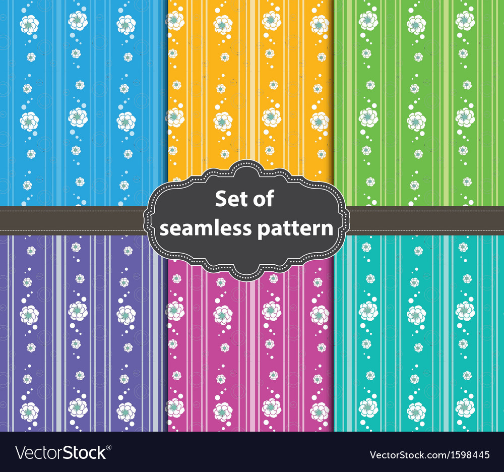 Flower line pattern Royalty Free Vector Image - VectorStock