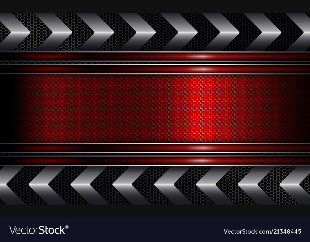 Geometric red design with a textured frame arrows