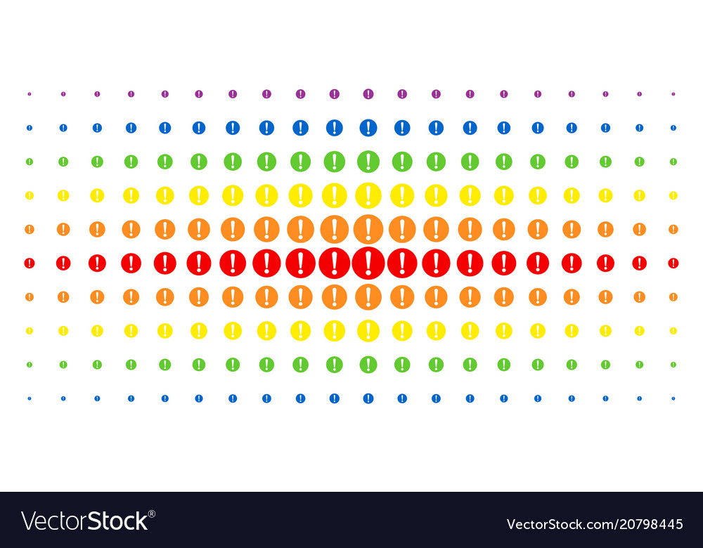 Problem spectrum halftone array vector image Problem spectrum halftone array