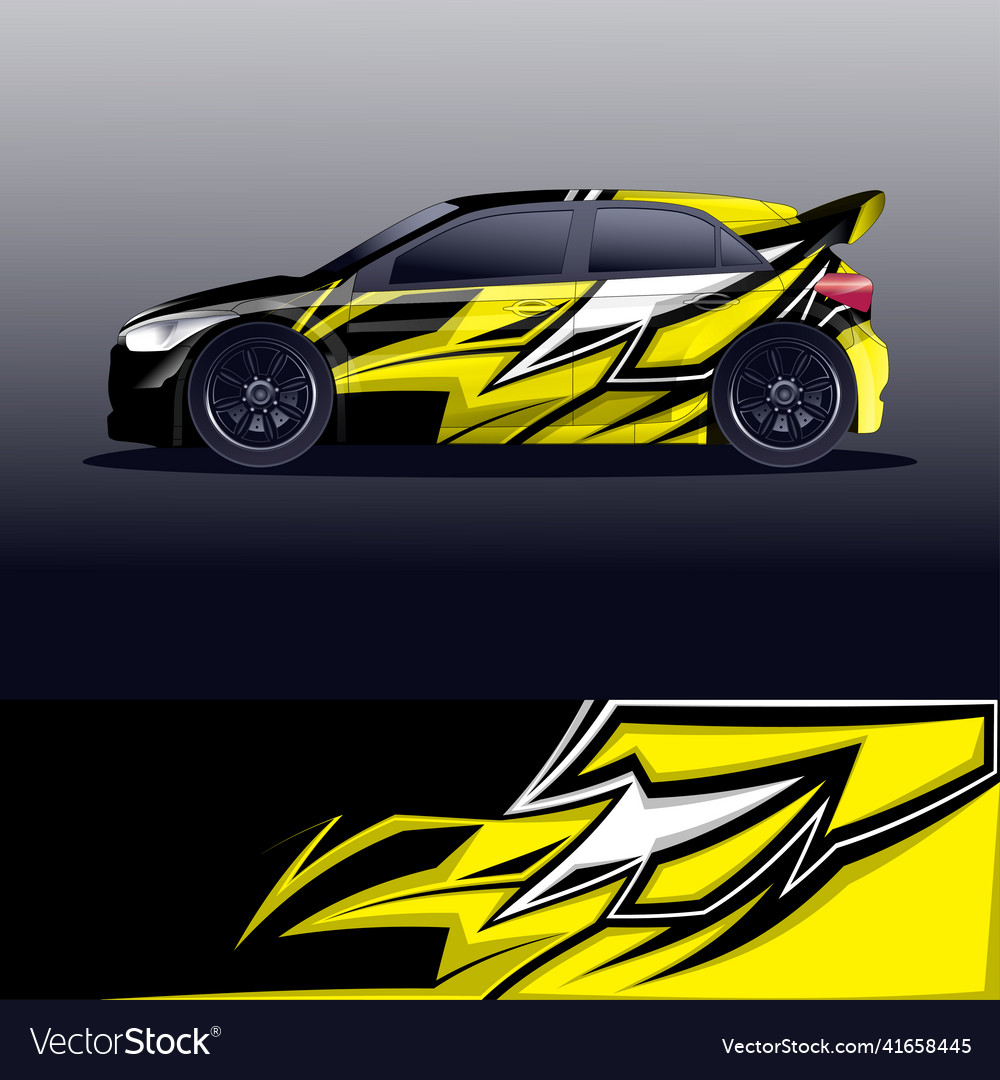 Rally Car Speed Wrap Graphic