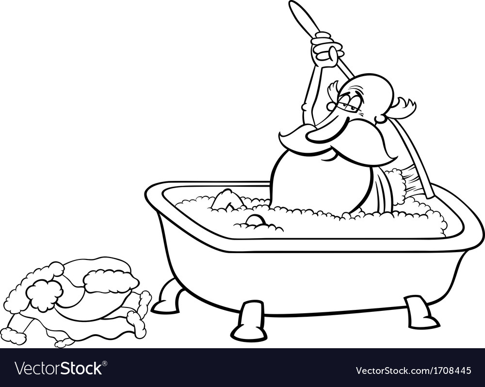 take a bath coloring page