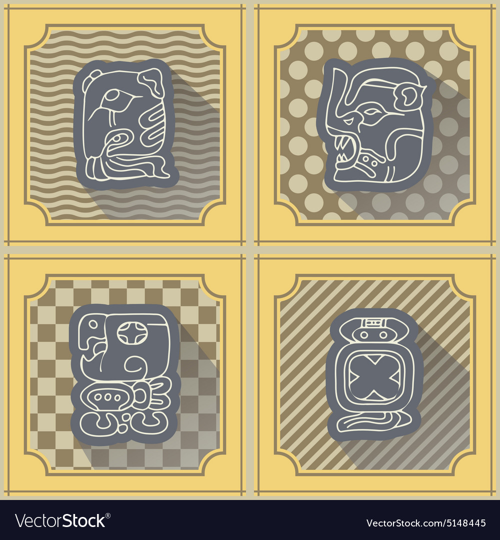 Seamless background with maya calendar named month