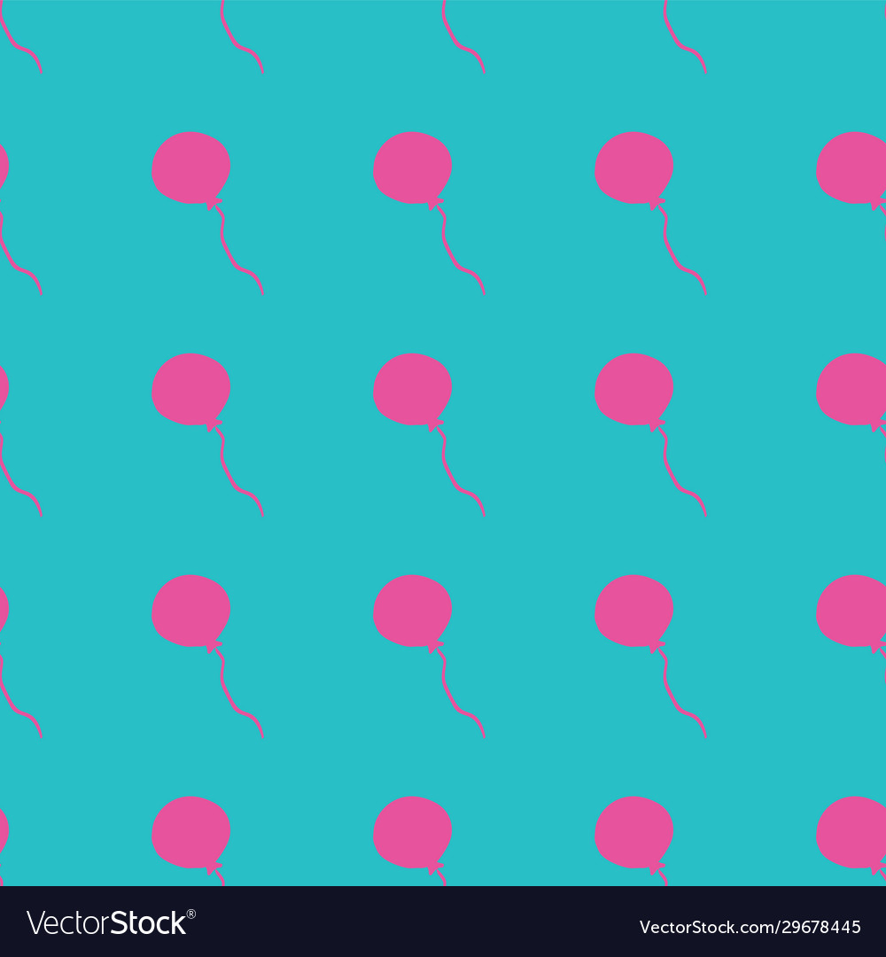 Simple balloon seamless repeat pattern design vector image Simple balloon seamless repeat pattern design