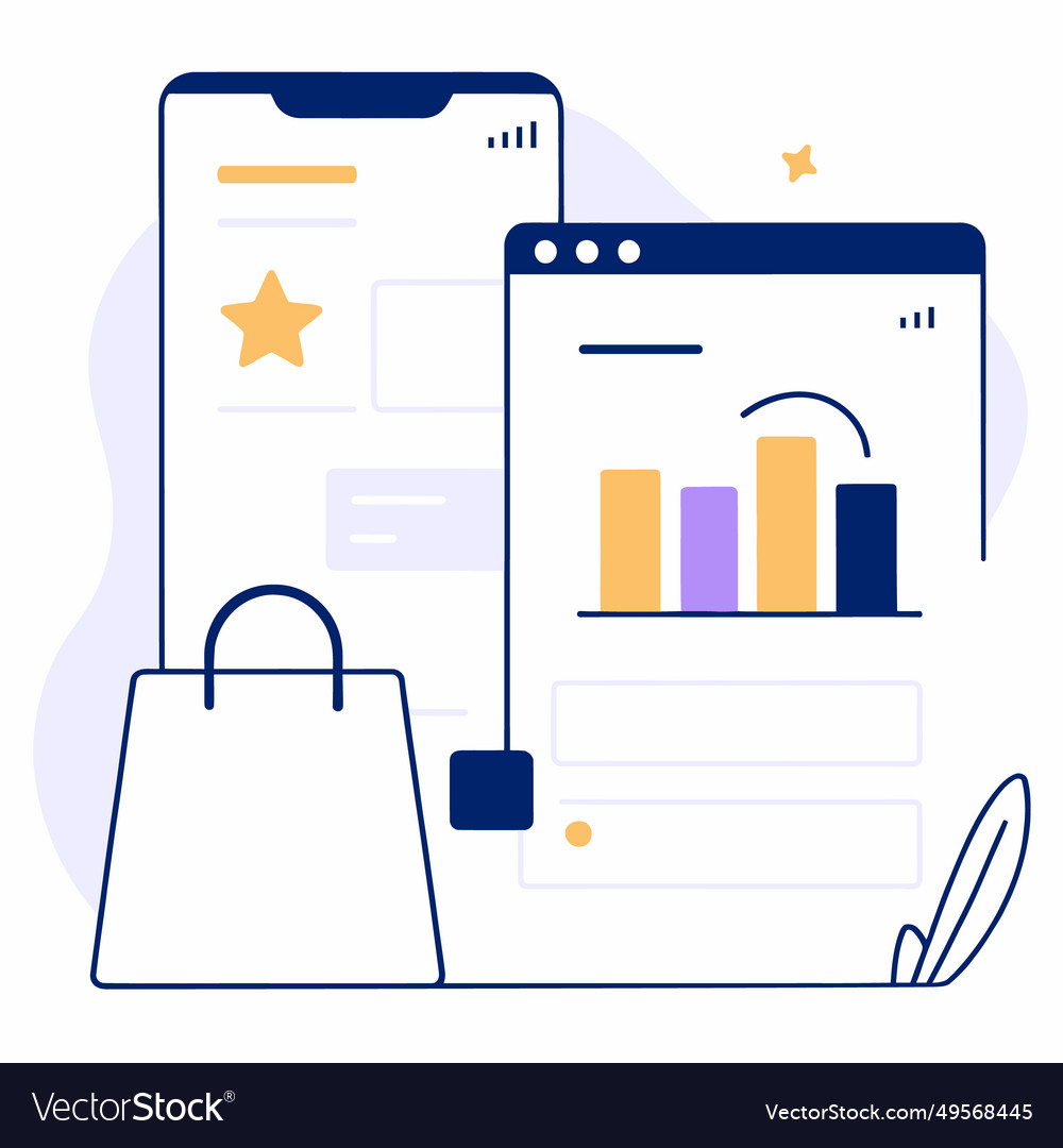 Two devices with chart and rating