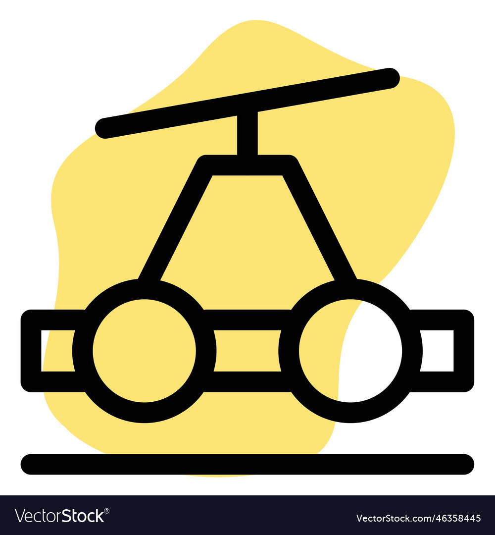 Use of handcar for railroad inspection Royalty Free Vector