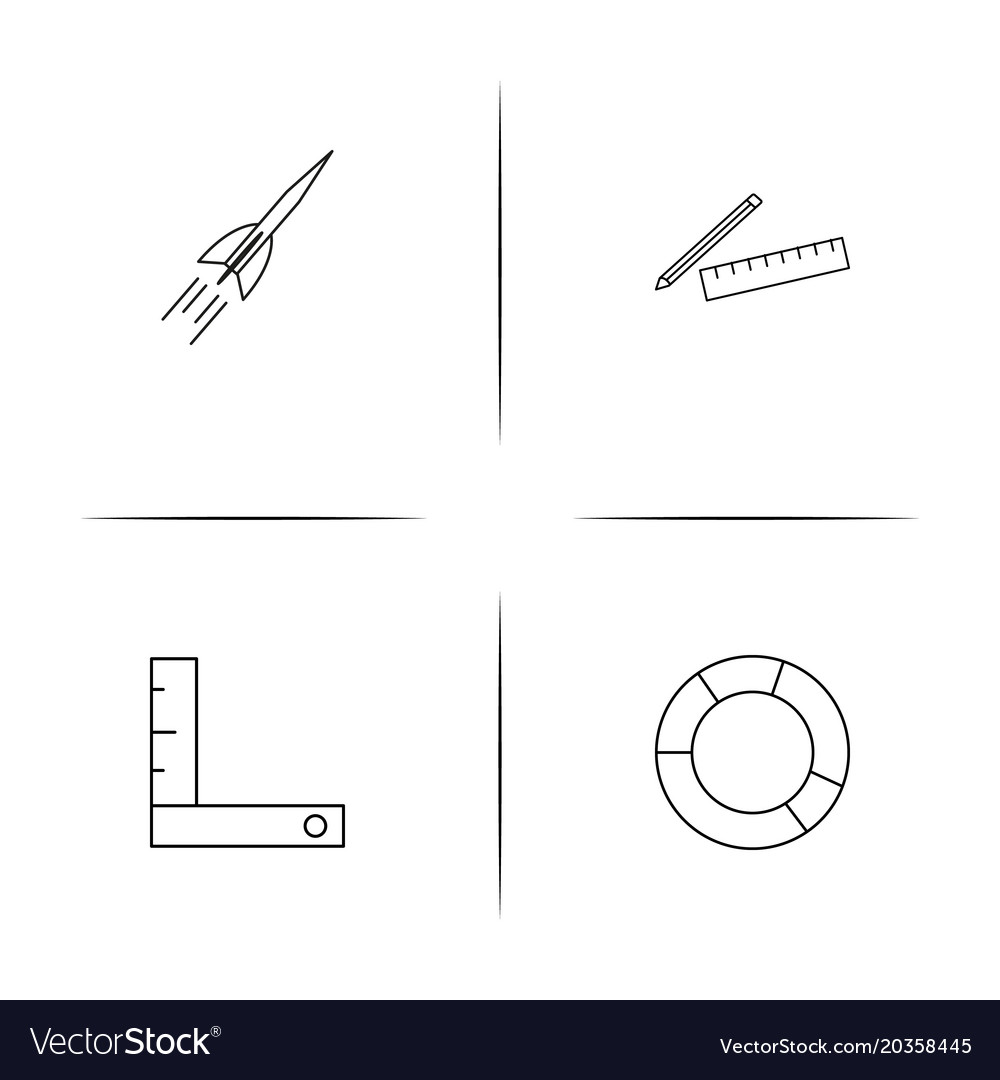 Web und Text einfache lineare Icon setsimple Umriss