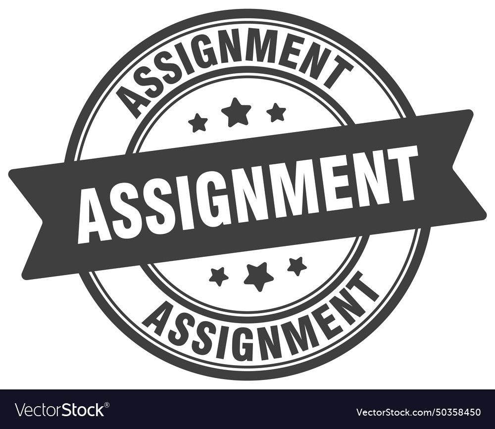 Assignment stamp label on transparent