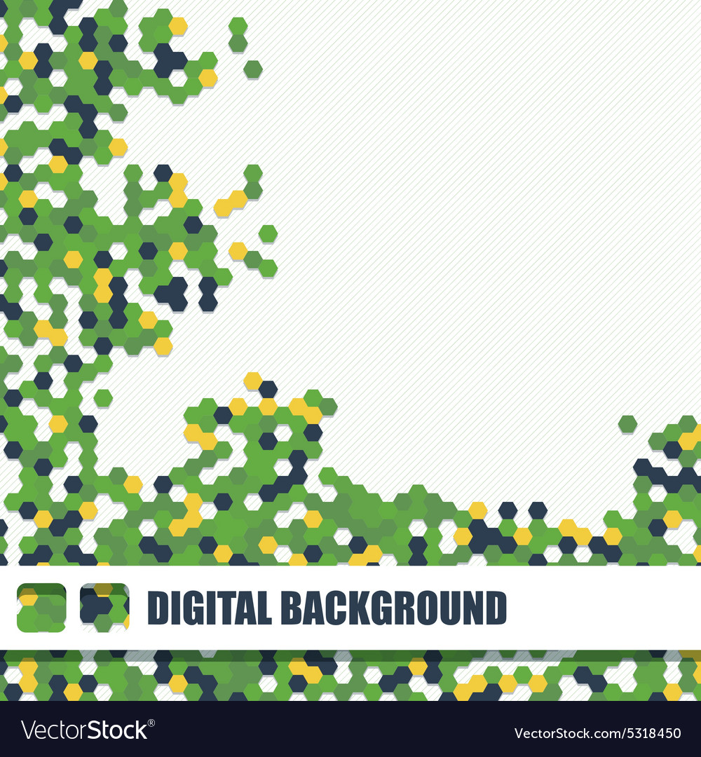 Background of different color hexagons