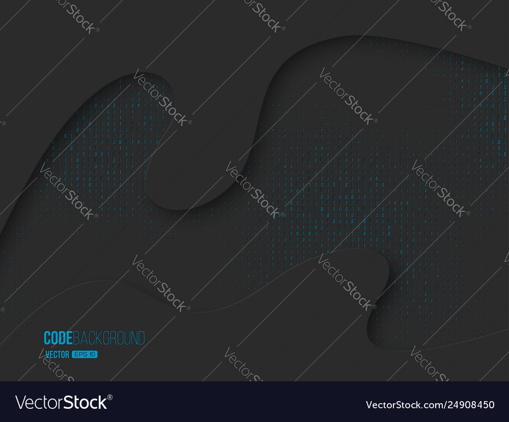 Binary code digital technology concept vector image Binary code digital technology concept