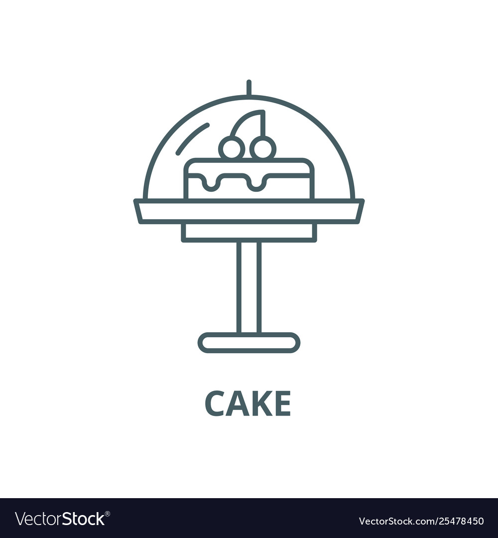 Cake line icon linear concept outline