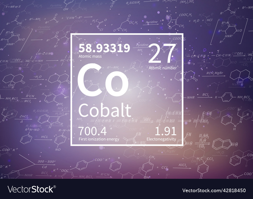 Cobalt chemical element with first ionization