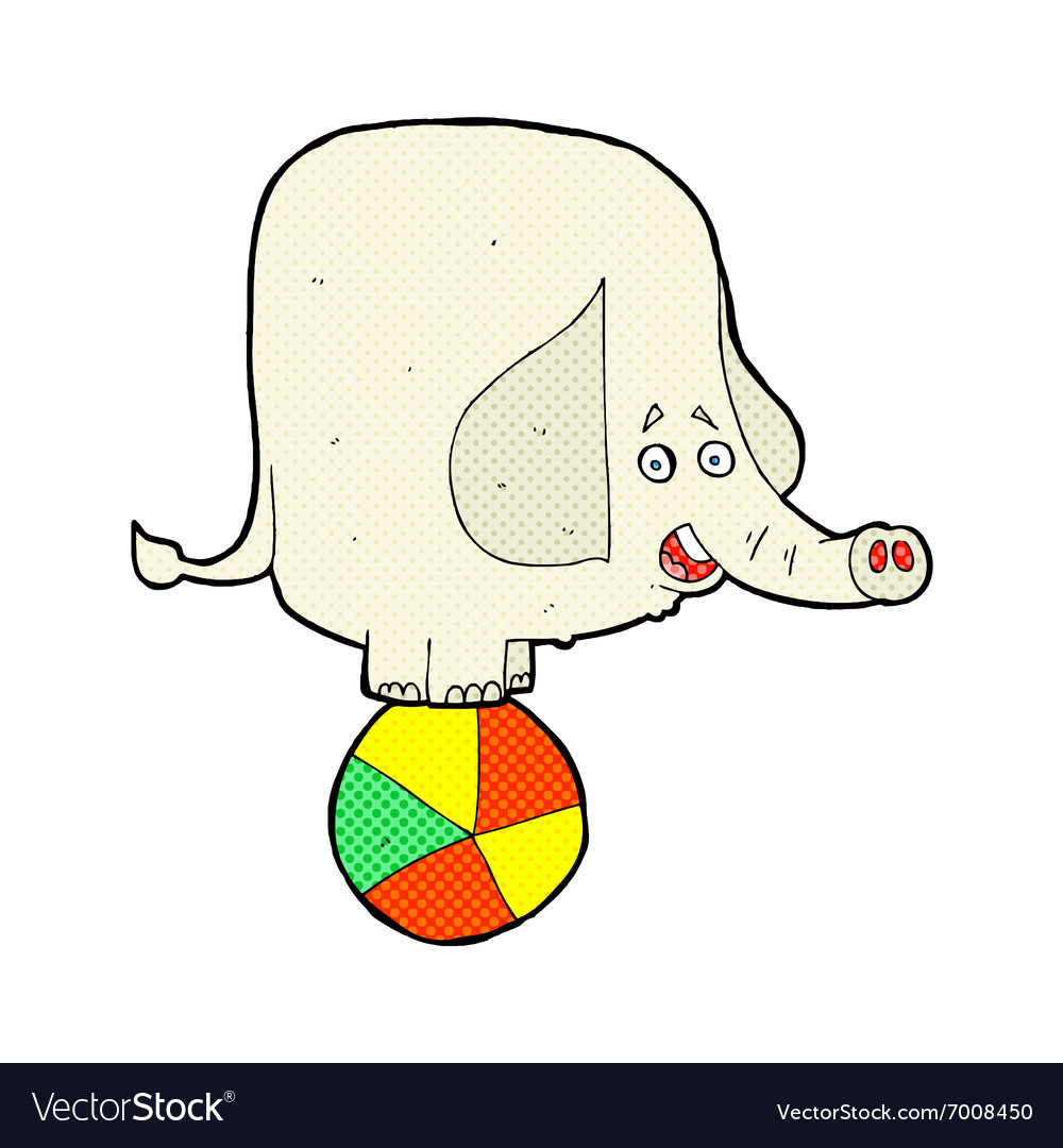 Comic cartoon circus elephant