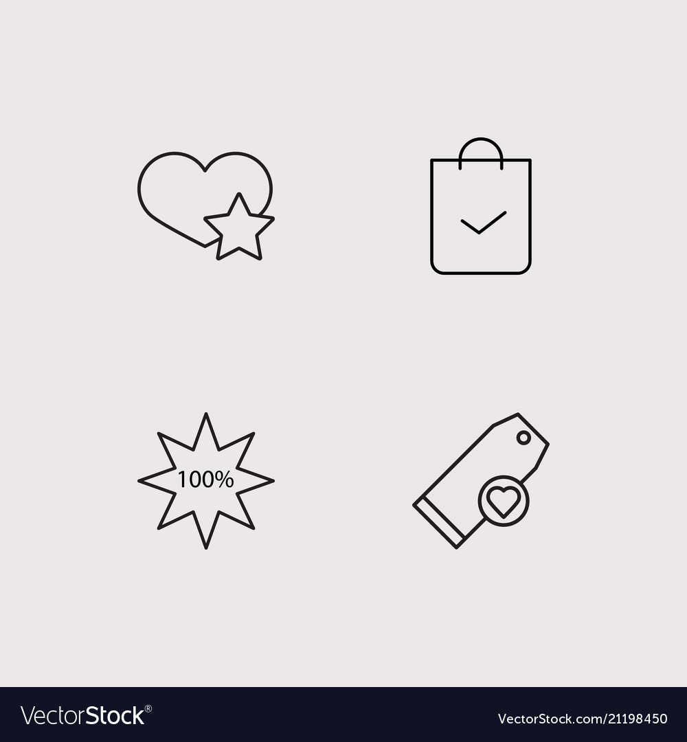 Commerce simple linear icons set outlined