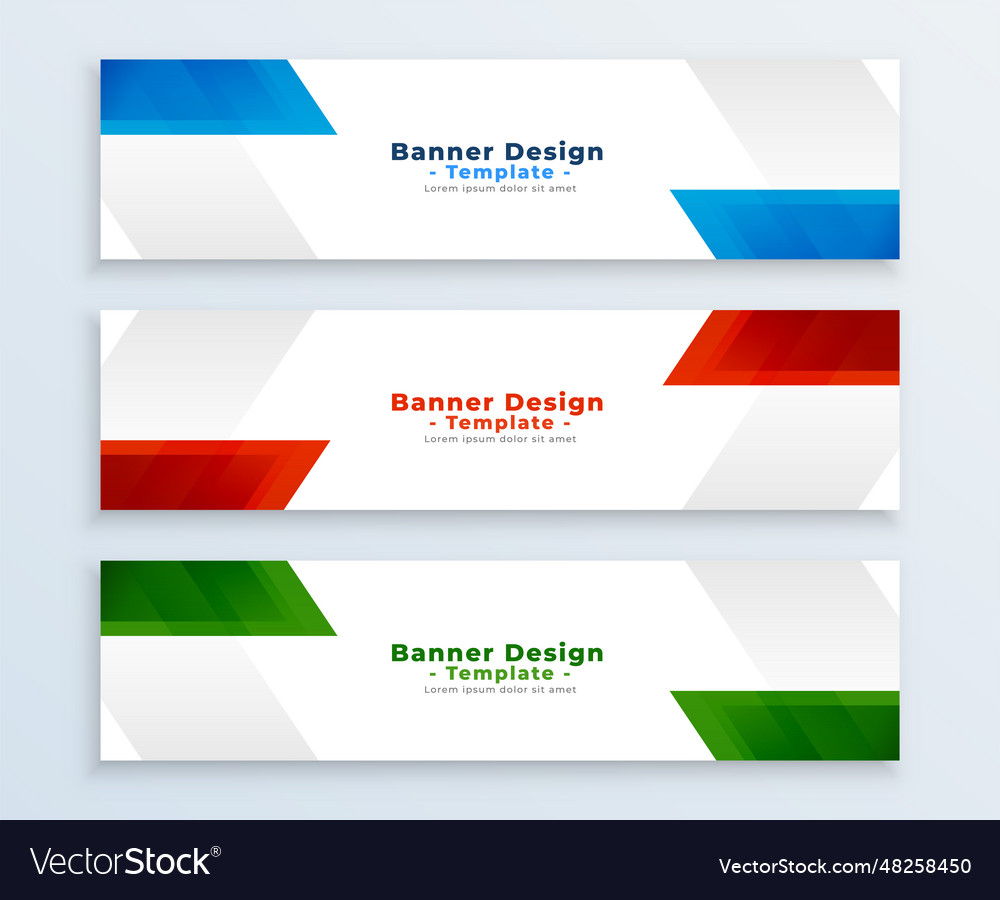 Corporate web horizontal backdrop template in set