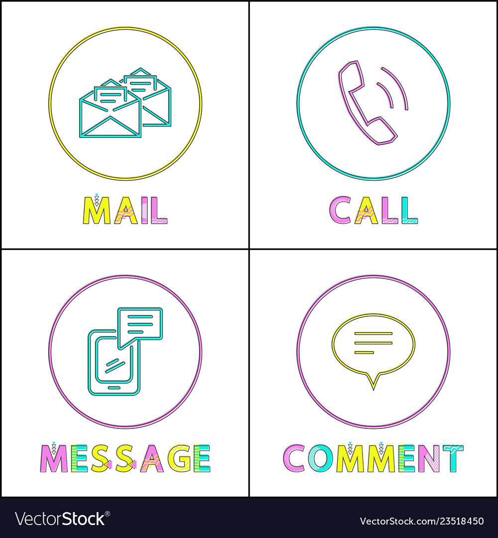 Feedback Forms Icon Set - Outline Style