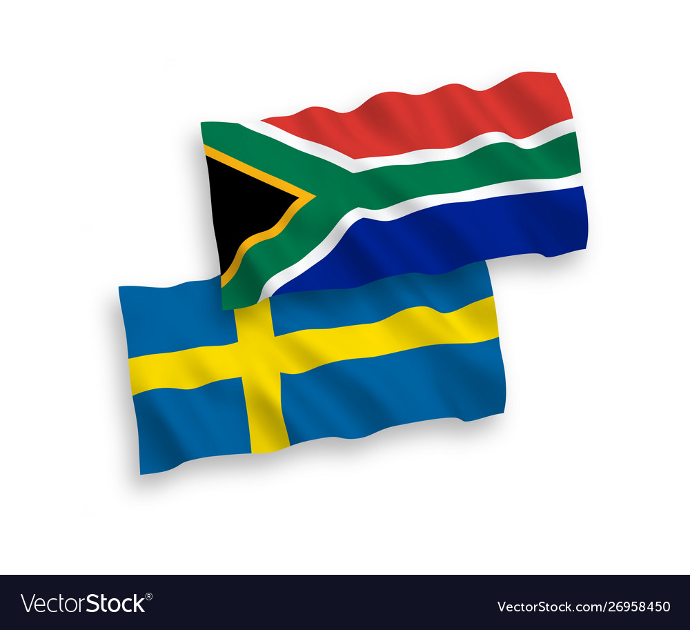 Flags sweden and republic south africa Royalty Free Vector