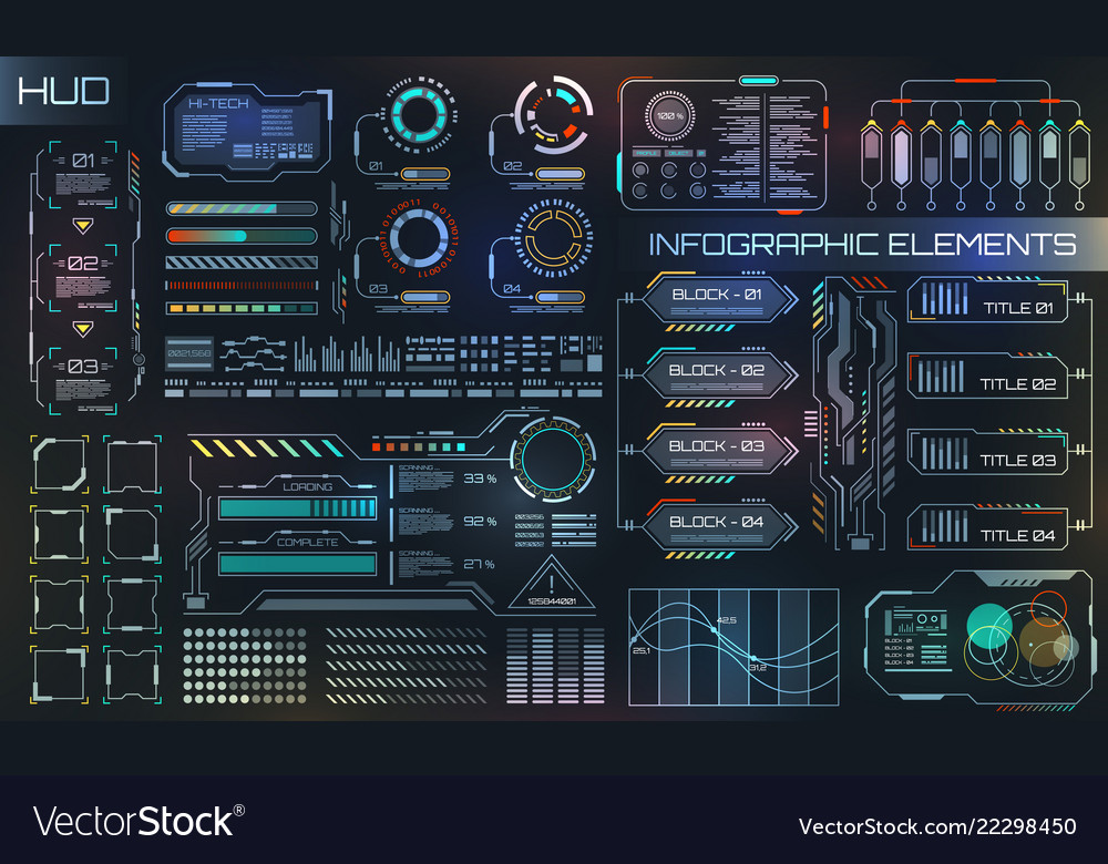 futuristic interface vector