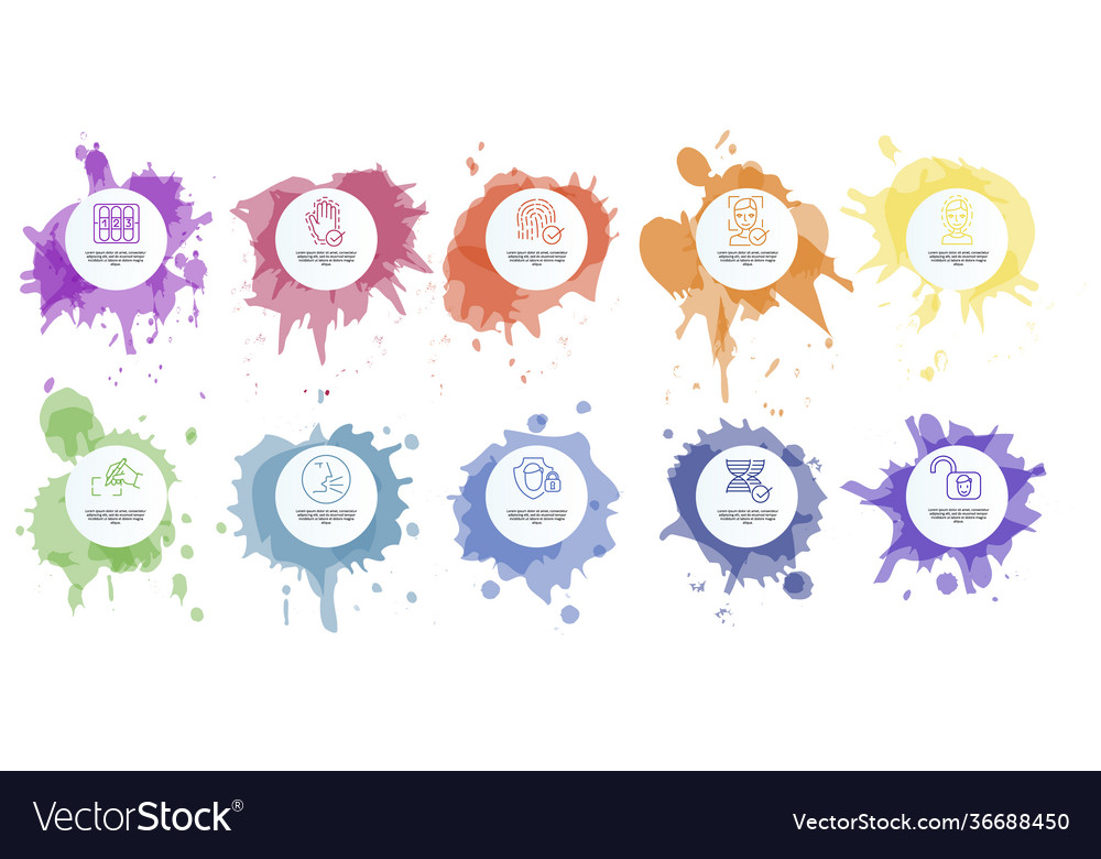 Infographic authentication template icons vector image Infographic authentication template icons
