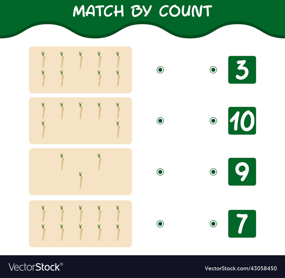 Match by count of cartoon parsnip