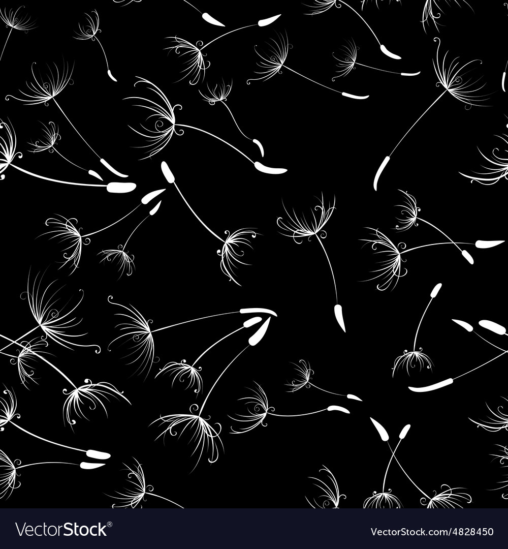 Seamless dandelion pattern