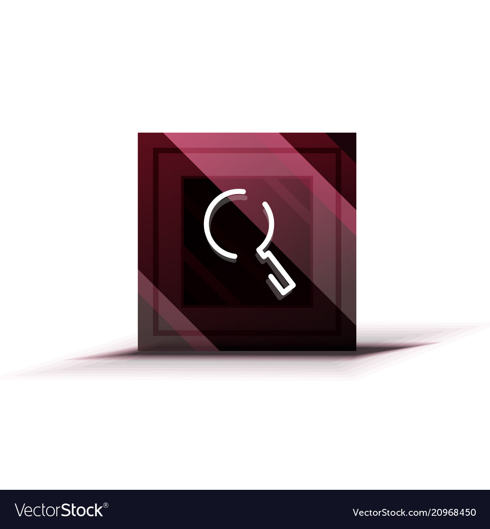 Search magnifier web button magnify icon modern Vector Image Search magnifier web button magnify icon modern