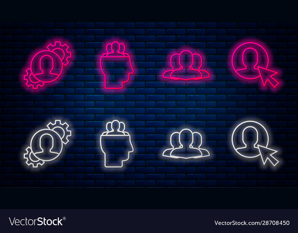 Set line project team base users group human Vector Image Set line project team base users group human