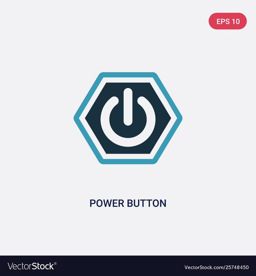 Two color power button icon from signs concept vector image Two color power button icon from signs concept