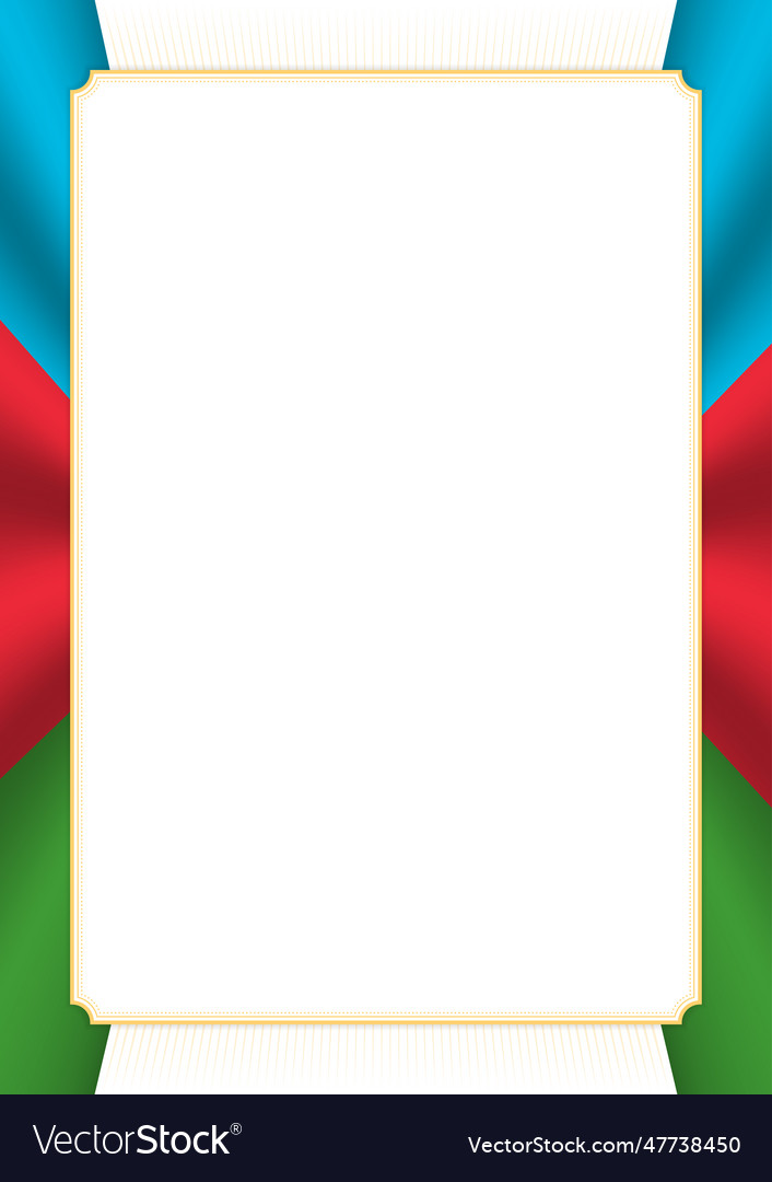 Vertical frame and border with azerbaijan