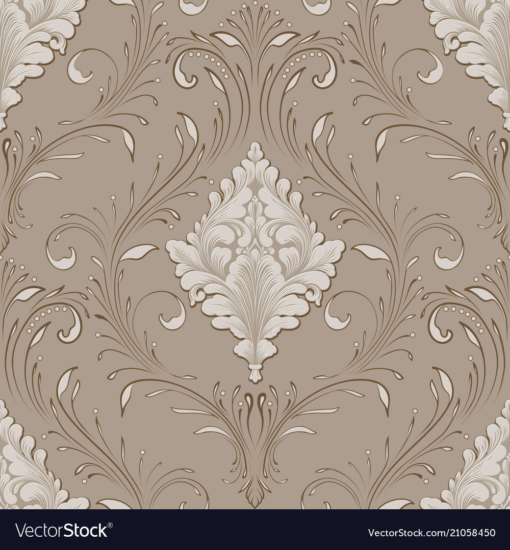 Volumetric damask seamless pattern element