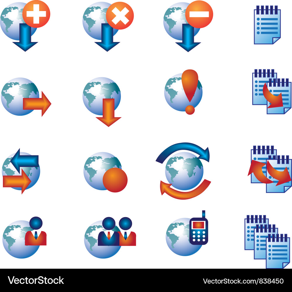 Web icon set Royalty Free Vector Image - VectorStock