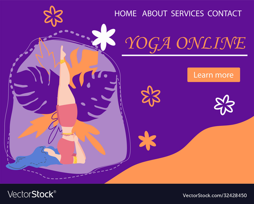 Website-Banner-Design für Yoga-Studio Förderung