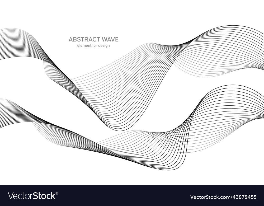 Abstract wave element for design digital