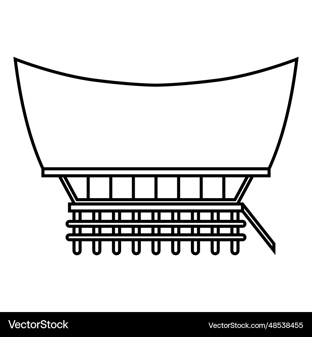 Batak traditional house design Royalty Free Vector Image