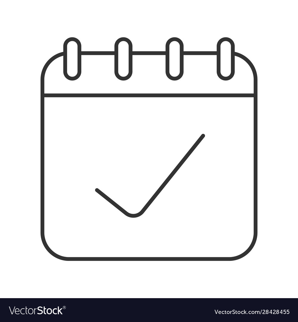 Calendar Tick Mark Icon