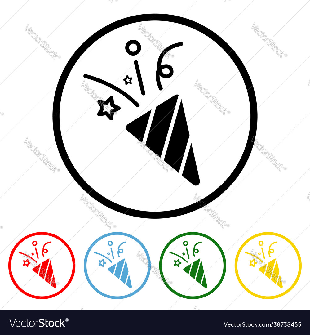 Colorful Confetti Celebration Icon