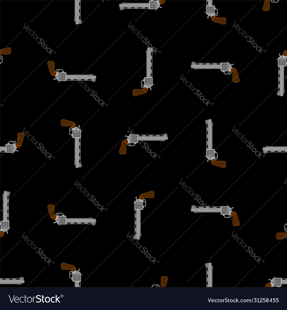 Cowboy gun pattern seamless wild west gunfighter vector image Cowboy gun pattern seamless wild west gunfighter