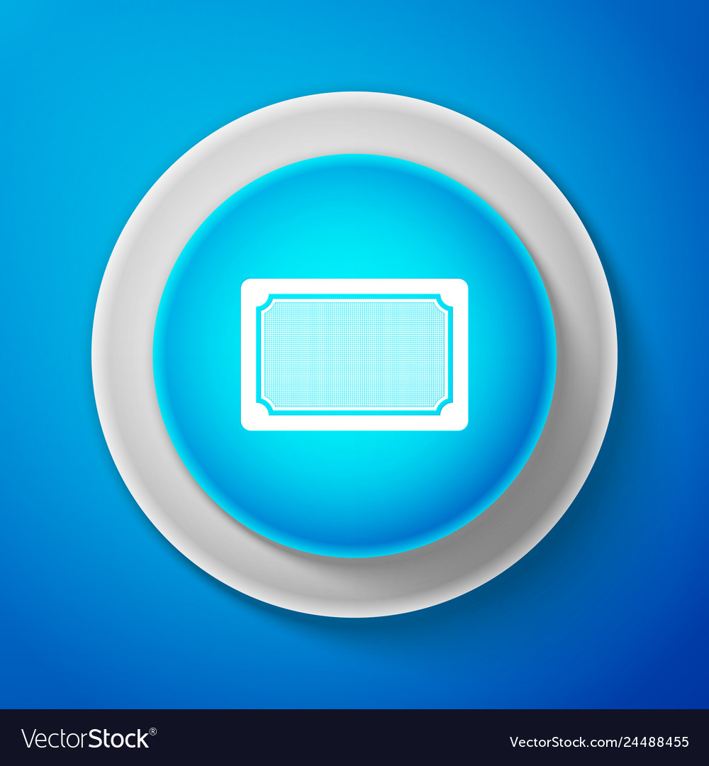 Doormat icon isolated on blue background welcome