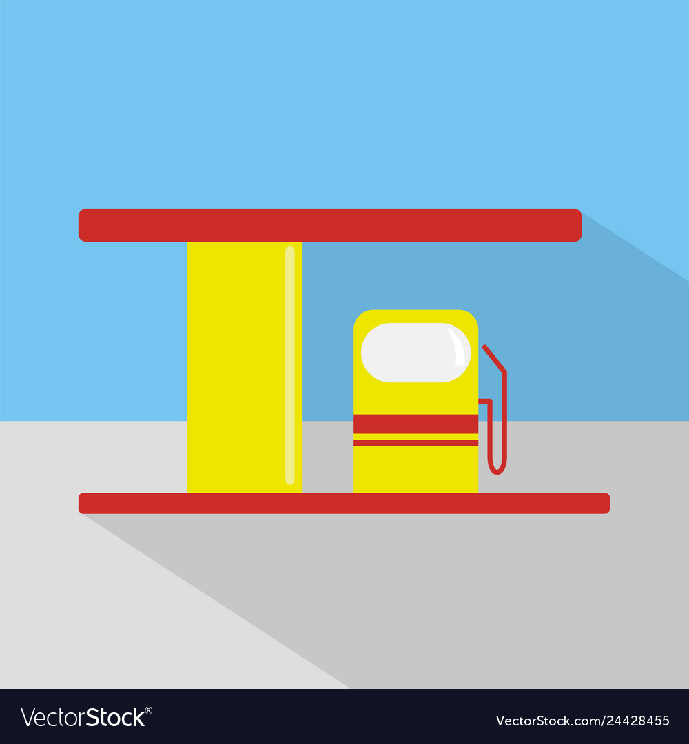 Gas station icon set of great flat icons design